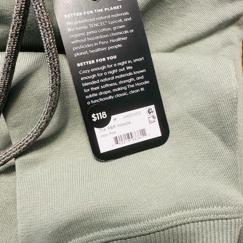 Allbirds the R&R Hoodie Sz Medium Color: Hazy Pine